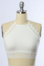Load image into Gallery viewer, High Neck Crochet Lace Trim Bralette
