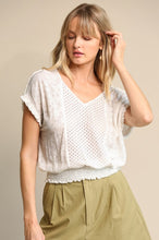 Load image into Gallery viewer, Lace Contrast Jacquard Knit Top
