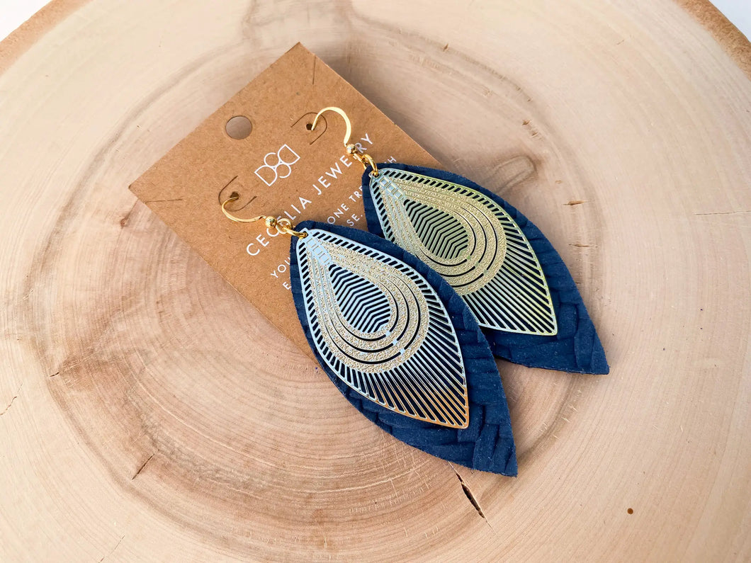 Leather Filagree Earrings