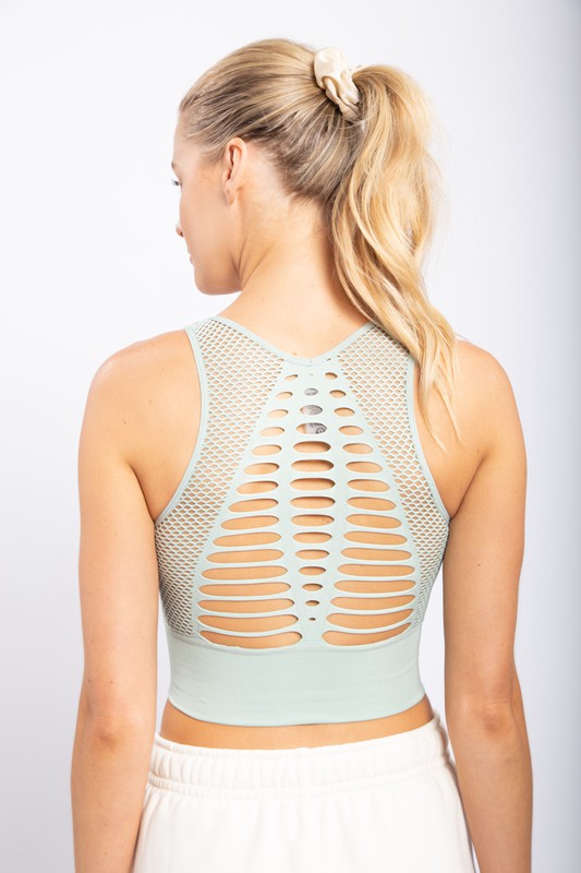 Laser Cut Seamless Sports Bra