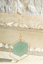 Load image into Gallery viewer, Layered Hexagon Pendant Necklace
