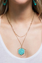 Load image into Gallery viewer, Layered Hexagon Pendant Necklace
