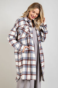 Long Plaid Shacket
