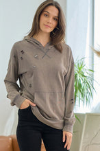 Load image into Gallery viewer, Mineral Washed Distressed Hoodie
