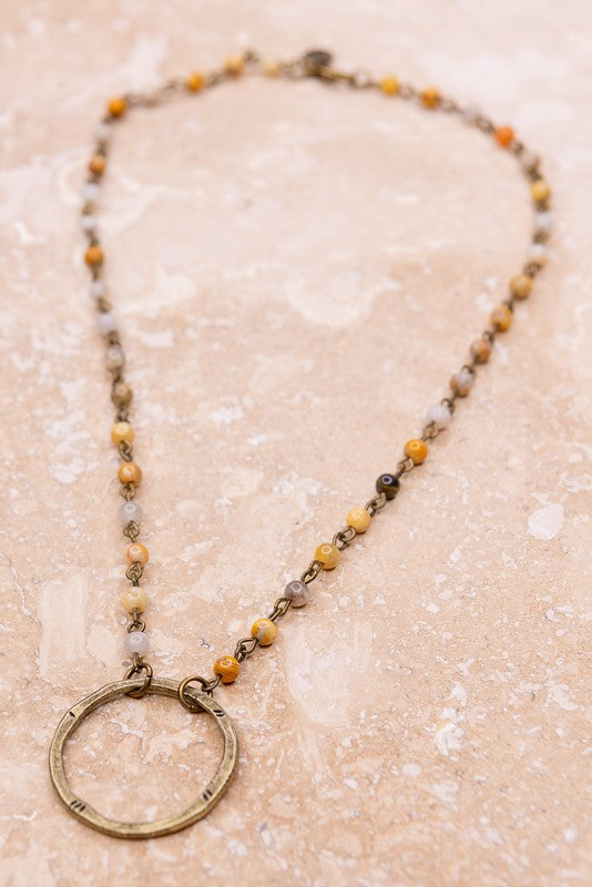 Nova Necklace Bamboo Agate