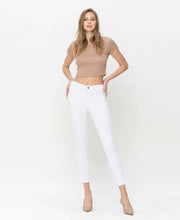 Load image into Gallery viewer, Optic White - Mid Rise Crop Skinny Jeans
