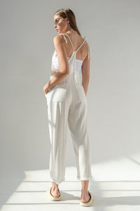 Penny Self Tie Strap Overall Jumpsuit