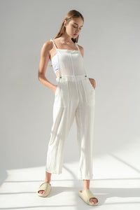 Penny Self Tie Strap Overall Jumpsuit