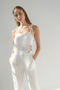 Penny Self Tie Strap Overall Jumpsuit