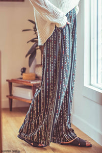Pleated Wide Leg Pants