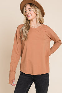 Raw Hem Top