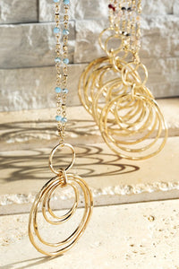 Round Ring and Beaded Necklace