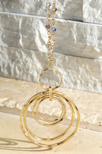 Round Ring and Beaded Necklace