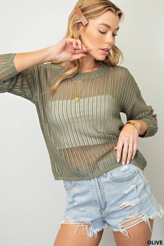 Thread Net Texture Sweater