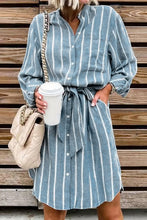 Load image into Gallery viewer, Striped Shirt Midi Dress
