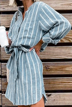 Load image into Gallery viewer, Striped Shirt Midi Dress
