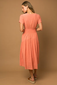 Smocked Waist Tiered Dress