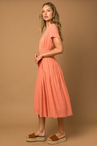 Smocked Waist Tiered Dress