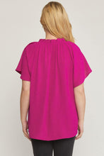 Load image into Gallery viewer, Solid  V-Neck Flutter Sleeve Top
