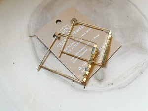 Square & Rectangle Hoop Earrings
