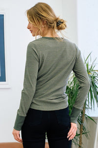 Striped Henley Top