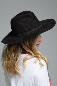 Suede Panama Hat with Tassel