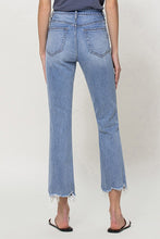 Load image into Gallery viewer, Sunfaded High Rise Criss Cross Kick Flare Jeans by Vervet
