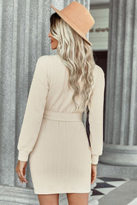 Turtleneck Belted Dress