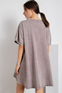 Mineral Washed Tunic Dress