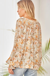 Woven Floral Top