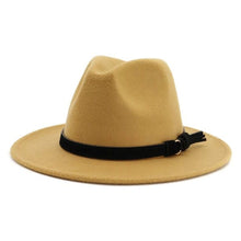 Load image into Gallery viewer, Black Belt Trendy Panama Hat
