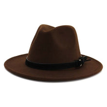Load image into Gallery viewer, Black Belt Trendy Panama Hat
