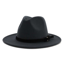 Load image into Gallery viewer, Black Belt Trendy Panama Hat
