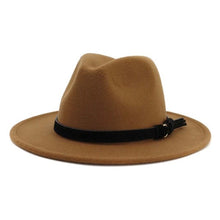 Load image into Gallery viewer, Black Belt Trendy Panama Hat
