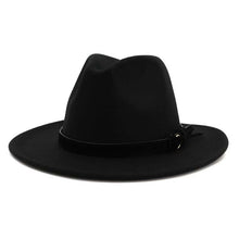 Load image into Gallery viewer, Black Belt Trendy Panama Hat
