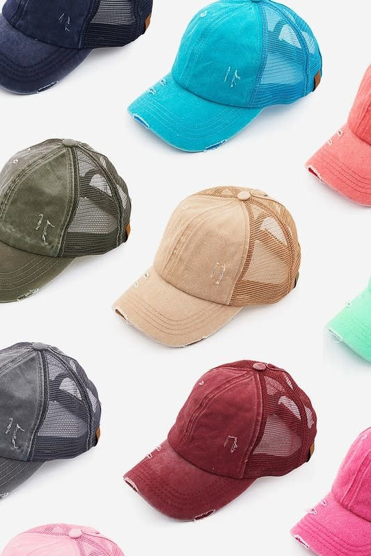 CC Distressed Pony Cap