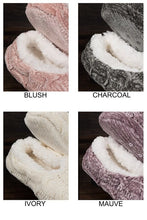 Load image into Gallery viewer, Chenille Cable Knit Slipper
