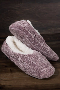 Chenille Cable Knit Slipper