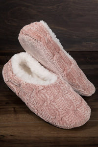 Chenille Cable Knit Slipper