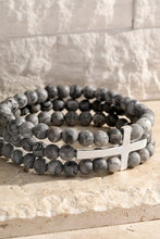 Load image into Gallery viewer, Cross Charm Set Natural Stone Bracelet
