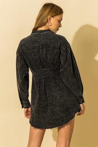 Long Sleeve Denim Shirt Dress