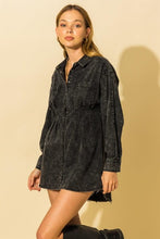 Load image into Gallery viewer, Long Sleeve Denim Shirt Dress

