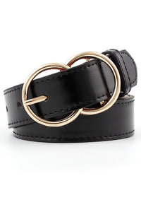 Double Ring Leatherette Belt