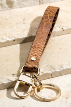 Load image into Gallery viewer, Faux Leather Metallic Animal Key Chain
