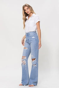 Hotter Than That - 90's Vintage Flare Jeans By Flying Monkey