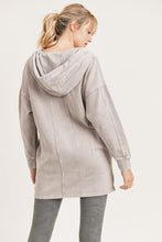 Load image into Gallery viewer, Longline Mineral-Washed V-Neck Pullover
