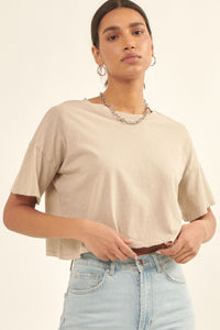 Mineral Washed Crop Tee