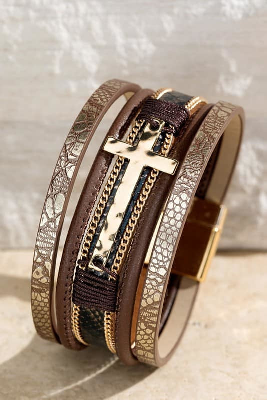 Multi-Stand Cross Bracelet