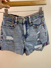 Load image into Gallery viewer, High Rise Rainbow Stitch Shorts
