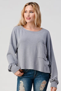 Raw Edge Pocket Top